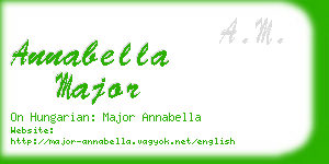 annabella major business card